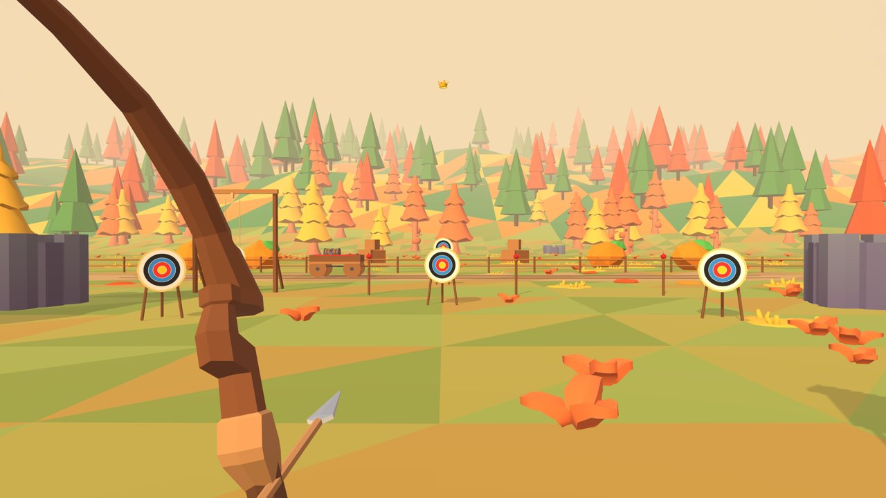 The archer's stand in the sunny glade